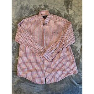 VINEYARD VINES Men's Slim Fit Whale Shirt XL Pink/Blue Plaid